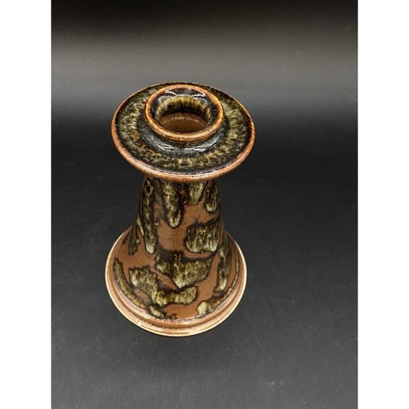 BCP Studio Pottery Ceramic Glazed Hand Crafted Candlestick 4 3/4” - Picture 2 of 10